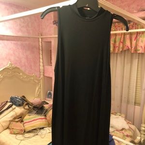 Topshop Black Dress High Neck